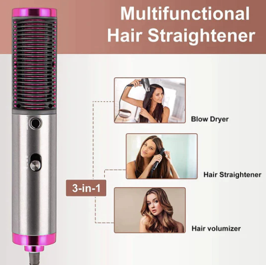 3 IN 1 PROFESSIONAL HAIR STRAIGHTENER, DRYER AND VOLUMIZER